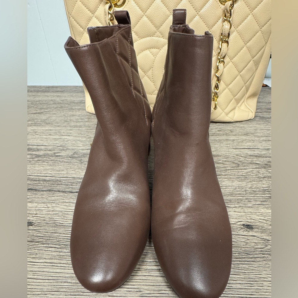 Tory Burch brown bootie soft calfskin leather